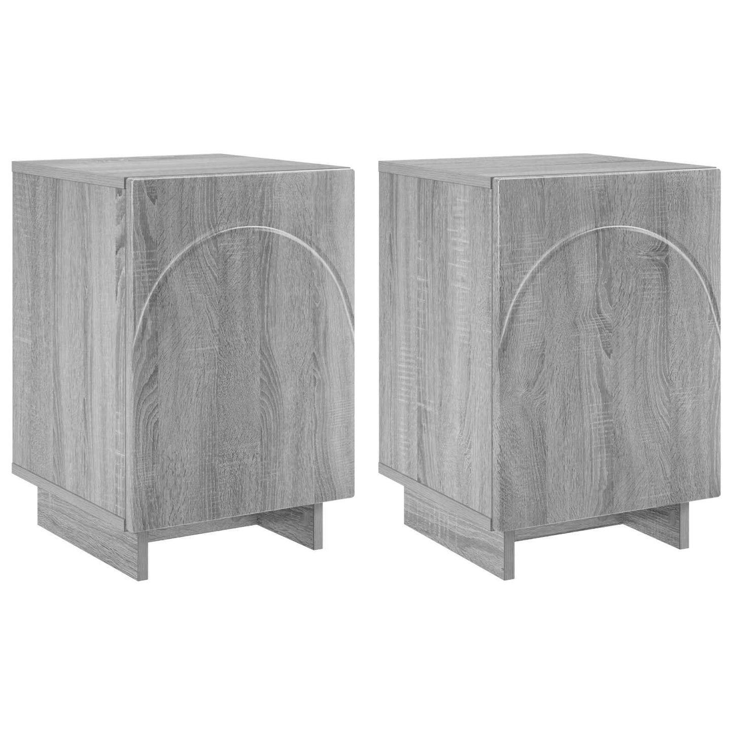 vidaXL Bedside Cabinet 2 pcs Grey Sonoma 33.5 x 34.5 x 50 cm