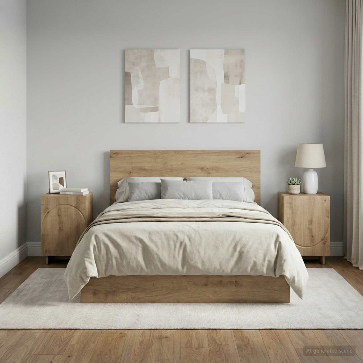 vidaXL Bedside Cabinet 2 pcs Artisan Oak 33.5 x 34.5 x 50 cm