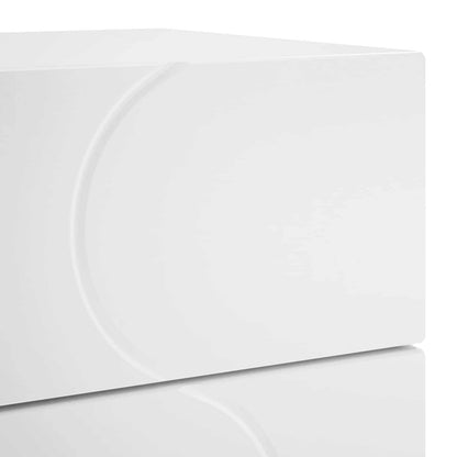 vidaXL Bedside Cabinet White 33.5 x 34.5 x 60 cm Engineered Wood