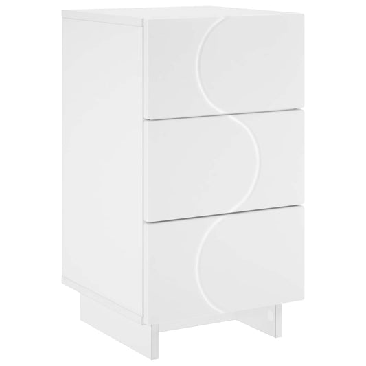 vidaXL Bedside Cabinet White 33.5 x 34.5 x 60 cm Engineered Wood