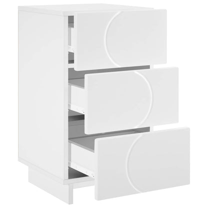 vidaXL Bedside Cabinet 2 pcs White 33.5 x 34.5 x 60 cm Engineered Wood