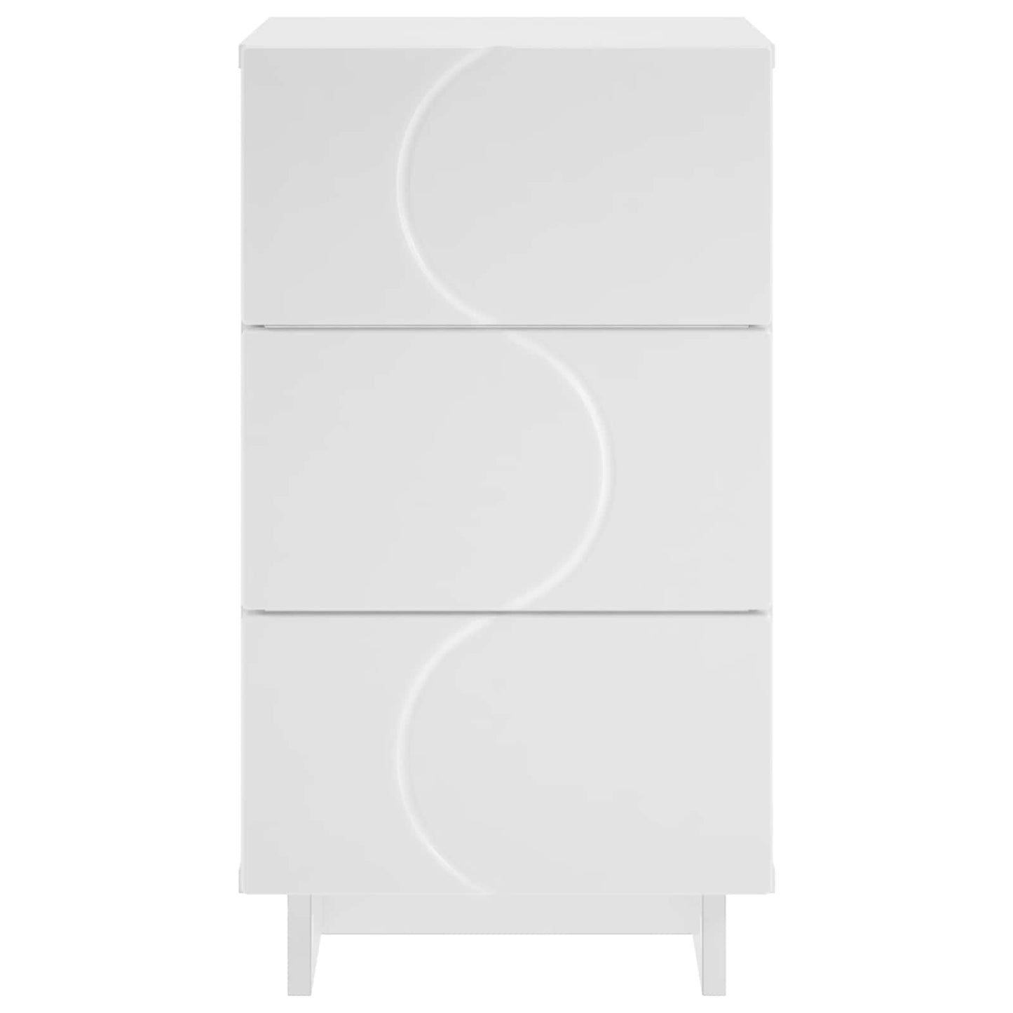 vidaXL Bedside Cabinet 2 pcs White 33.5 x 34.5 x 60 cm Engineered Wood