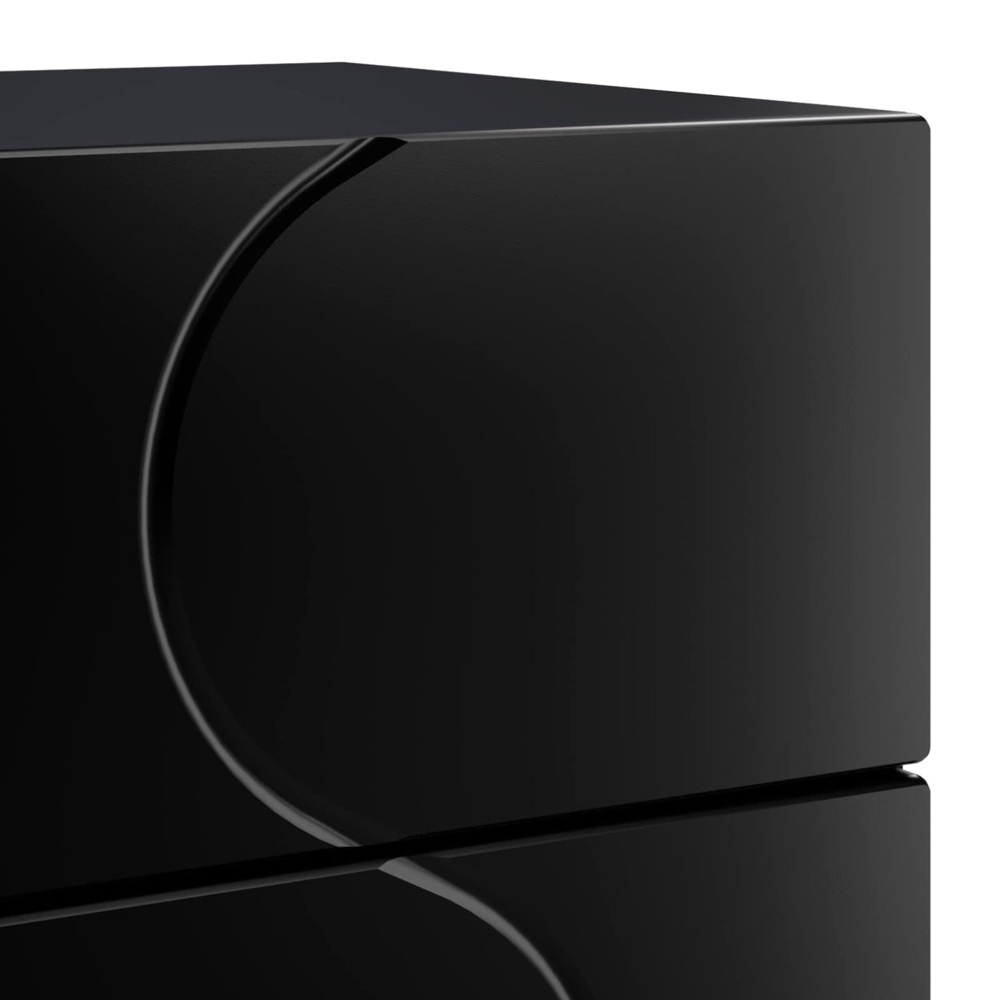 vidaXL Bedside Cabinet 2 pcs Black 33.5 x 34.5 x 60 cm Engineered Wood