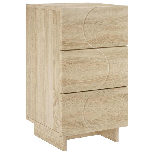 vidaXL Bedside Cabinet Sonoma Oak 33.5 x 34.5 x 60 cm Engineered Wood