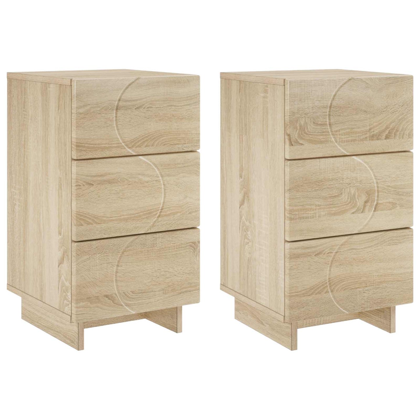 vidaXL Bedside Cabinet 2 pcs Sonoma Oak 33.5 x 34.5 x 60 cm