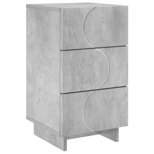 vidaXL Bedside Cabinet Concrete Grey 33.5 x 34.5 x 60 cm