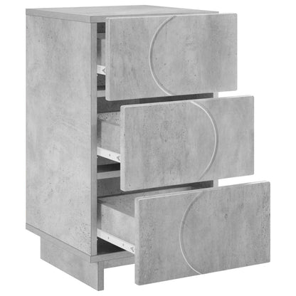 vidaXL Bedside Cabinet Concrete Grey 33.5 x 34.5 x 60 cm