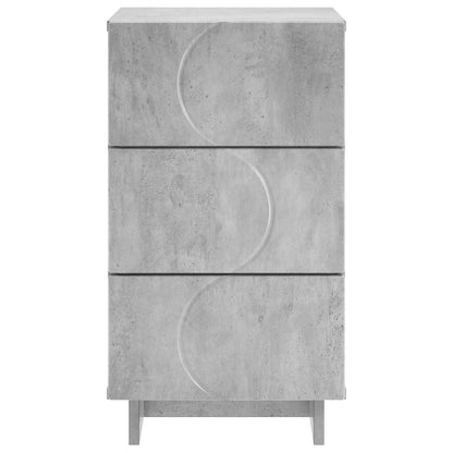 vidaXL Bedside Cabinet Concrete Grey 33.5 x 34.5 x 60 cm