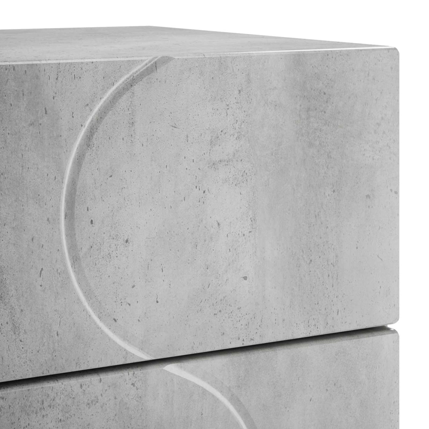 vidaXL Bedside Cabinet 2 pcs Concrete Grey 33.5 x 34.5 x 60 cm