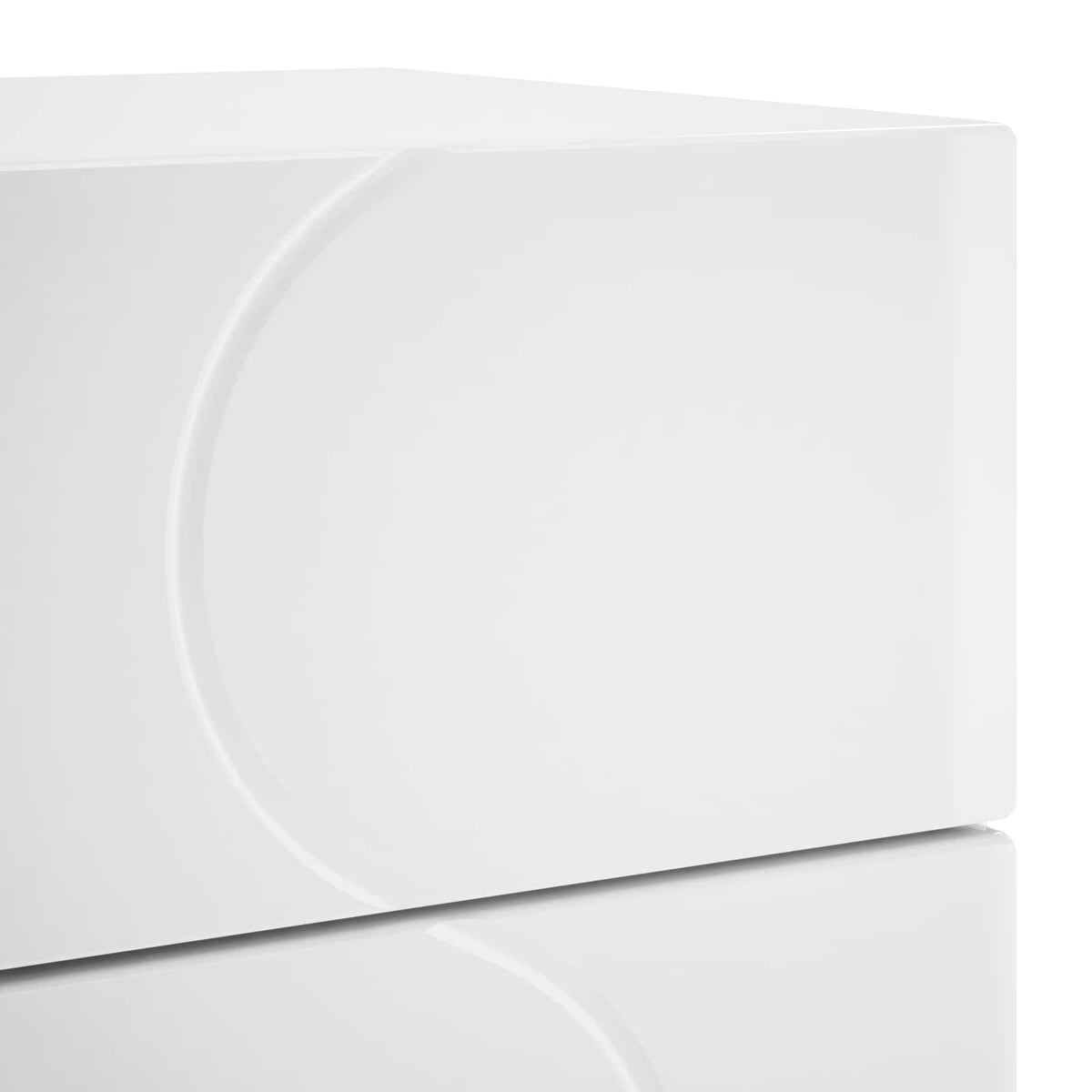 vidaXL Bedside Cabinet High Gloss White 33.5 x 34.5 x 60 cm