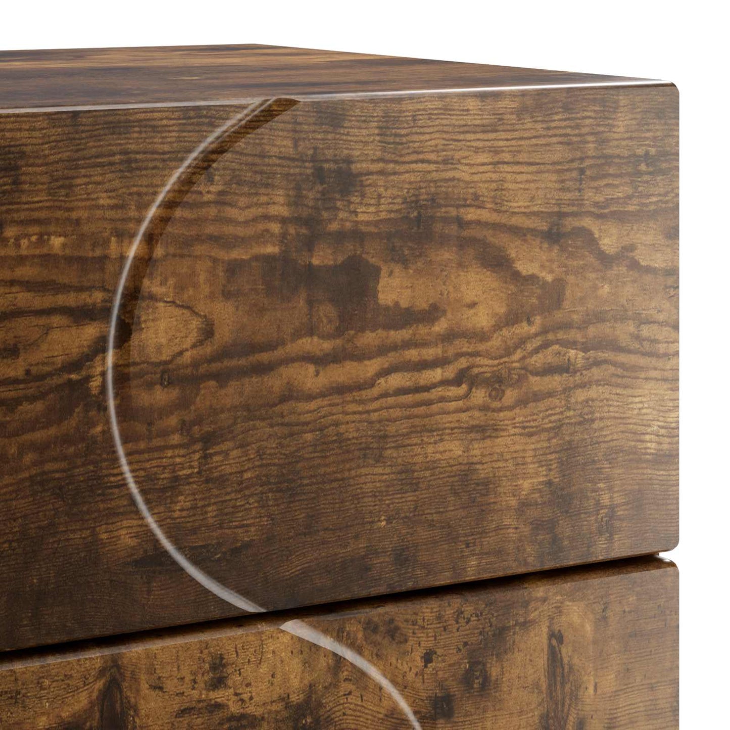 vidaXL Bedside Cabinet Smoked Oak 33.5 x 34.5 x 60 cm Engineered Wood