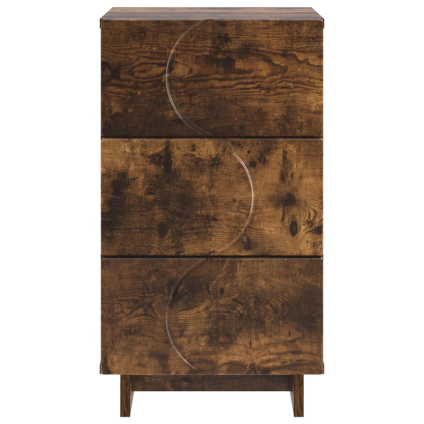vidaXL Bedside Cabinet 2 pcs Smoked Oak 33.5 x 34.5 x 60 cm