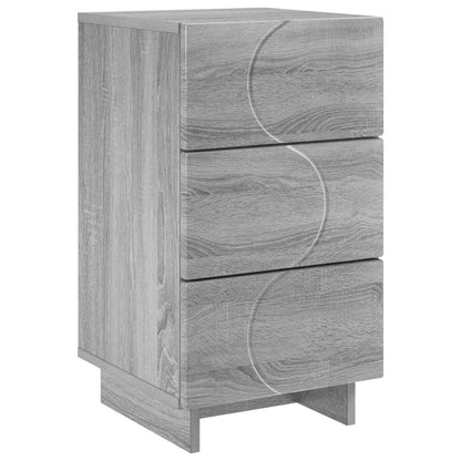 vidaXL Bedside Cabinet Grey Sonoma 33.5 x 34.5 x 60 cm Engineered Wood