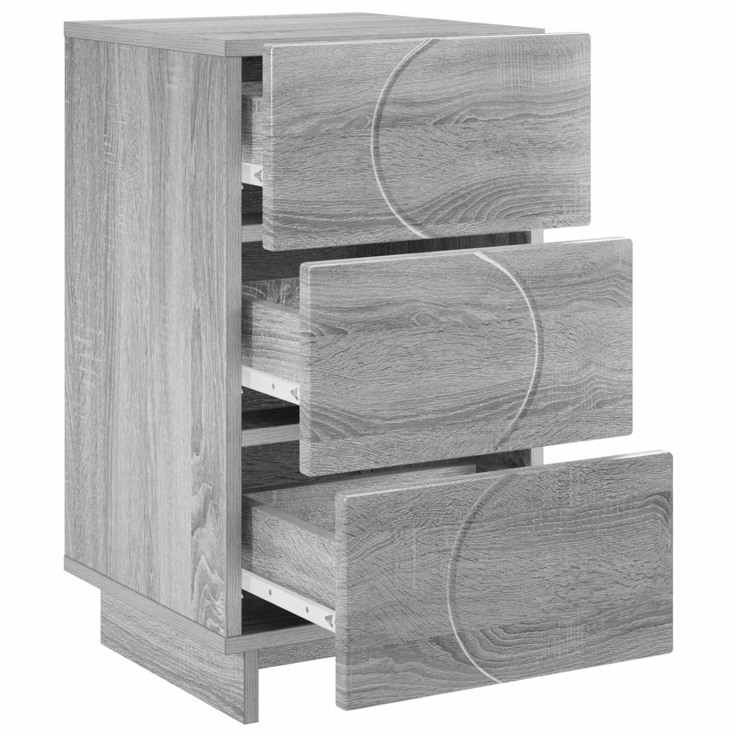 vidaXL Bedside Cabinet 2 pcs Grey Sonoma 33.5 x 34.5 x 60 cm