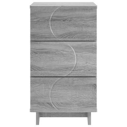 vidaXL Bedside Cabinet 2 pcs Grey Sonoma 33.5 x 34.5 x 60 cm