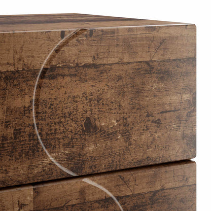 vidaXL Bedside Cabinet 2 pcs Old Wood 33.5 x 34.5 x 60 cm