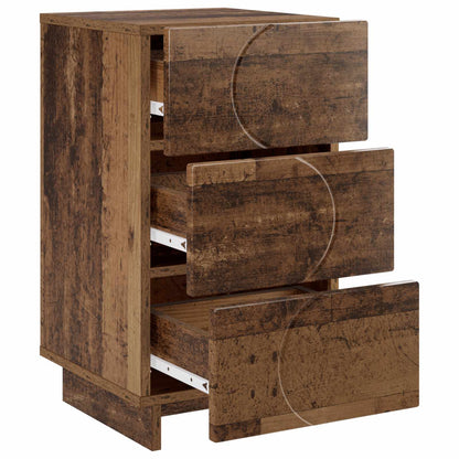 vidaXL Bedside Cabinet 2 pcs Old Wood 33.5 x 34.5 x 60 cm
