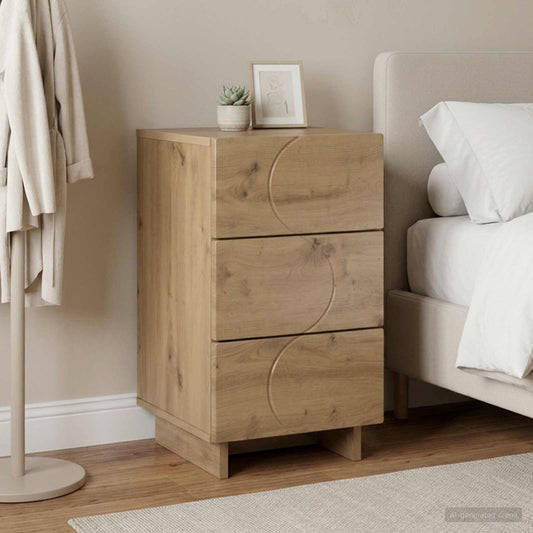 vidaXL Bedside Cabinet Artisan Oak 33.5 x 34.5 x 60 cm Engineered Wood