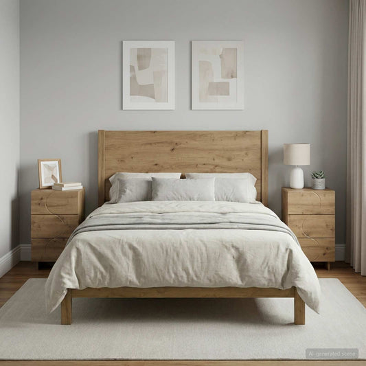 vidaXL Bedside Cabinet 2 pcs Artisan Oak 33.5 x 34.5 x 60 cm