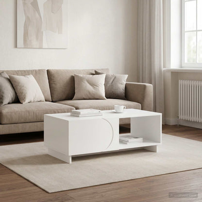 vidaXL Coffee Table White 95 x 50.5 x 35 cm Engineered Wood