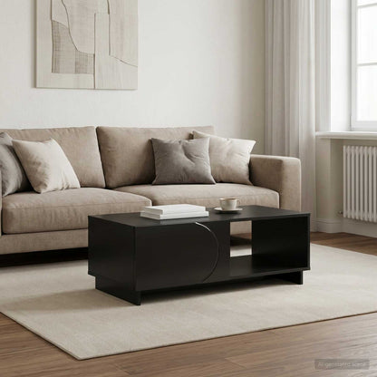 vidaXL Coffee Table Black 95 x 50.5 x 35 cm Engineered Wood