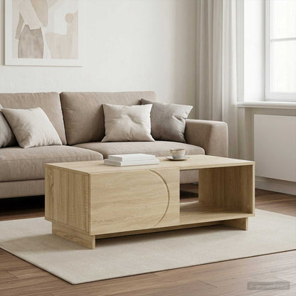 vidaXL Coffee Table Sonoma Oak 95 x 50.5 x 35 cm Engineered Wood