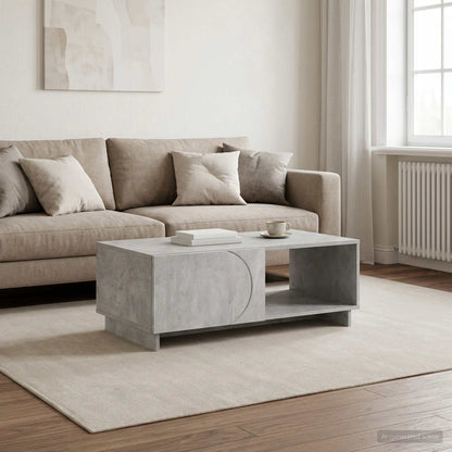 vidaXL Coffee Table Concrete Grey 95 x 50.5 x 35 cm Engineered Wood