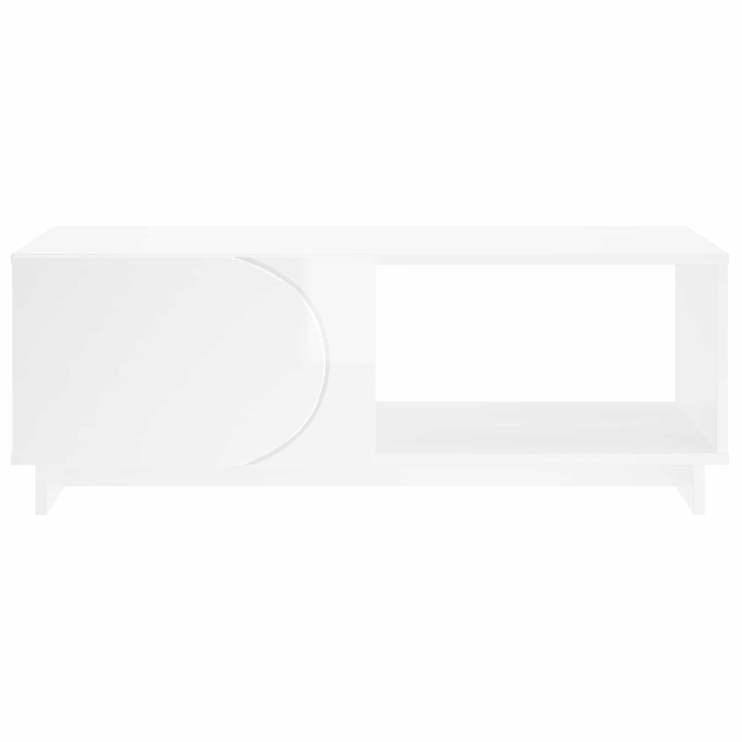 vidaXL Coffee Table High Gloss White 95 x 50.5 x 35 cm Engineered Wood