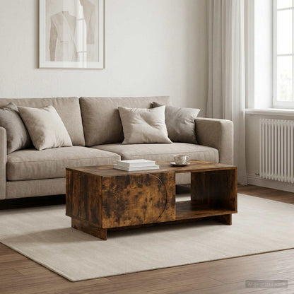 vidaXL Coffee Table Smoked Oak 95 x 50.5 x 35 cm Engineered Wood