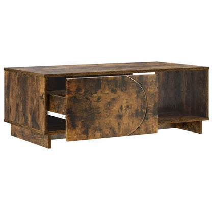 vidaXL Coffee Table Smoked Oak 95 x 50.5 x 35 cm Engineered Wood