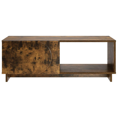 vidaXL Coffee Table Smoked Oak 95 x 50.5 x 35 cm Engineered Wood