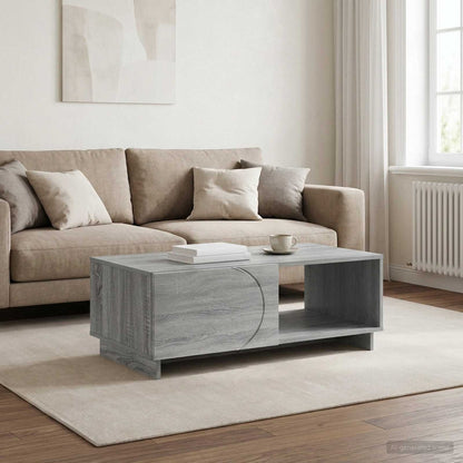 vidaXL Coffee Table Grey Sonoma 95 x 50.5 x 35 cm Engineered Wood