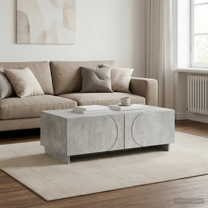 vidaXL Coffee Table Concrete Grey 102 x 50.5 x 35 cm Engineered Wood