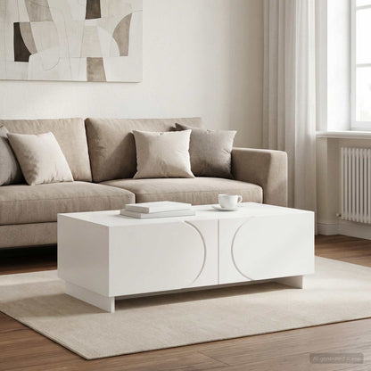 vidaXL Coffee Table High Gloss White 102 x 50.5 x 35 cm