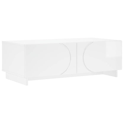 vidaXL Coffee Table High Gloss White 102 x 50.5 x 35 cm