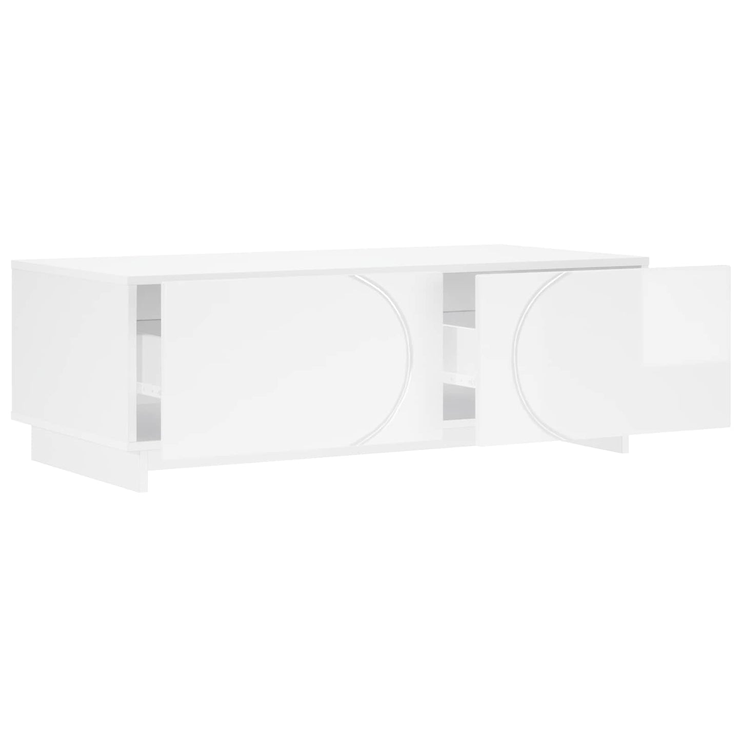 vidaXL Coffee Table High Gloss White 102 x 50.5 x 35 cm
