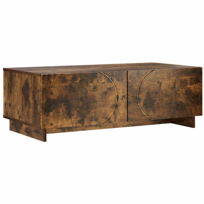 vidaXL Coffee Table Smoked Oak 102 x 50.5 x 35 cm Engineered Wood