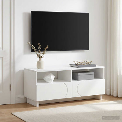 vidaXL TV Stand 90 x 34.5 x 40 cm White Engineered Wood
