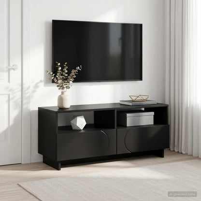 vidaXL TV Stand 90 x 34.5 x 40 cm Black Engineered Wood