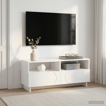 vidaXL TV Stand 90 x 34.5 x 40 cm High Gloss White Engineered Wood