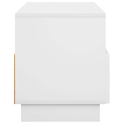 vidaXL TV Stand 90 x 34.5 x 40 cm High Gloss White Engineered Wood
