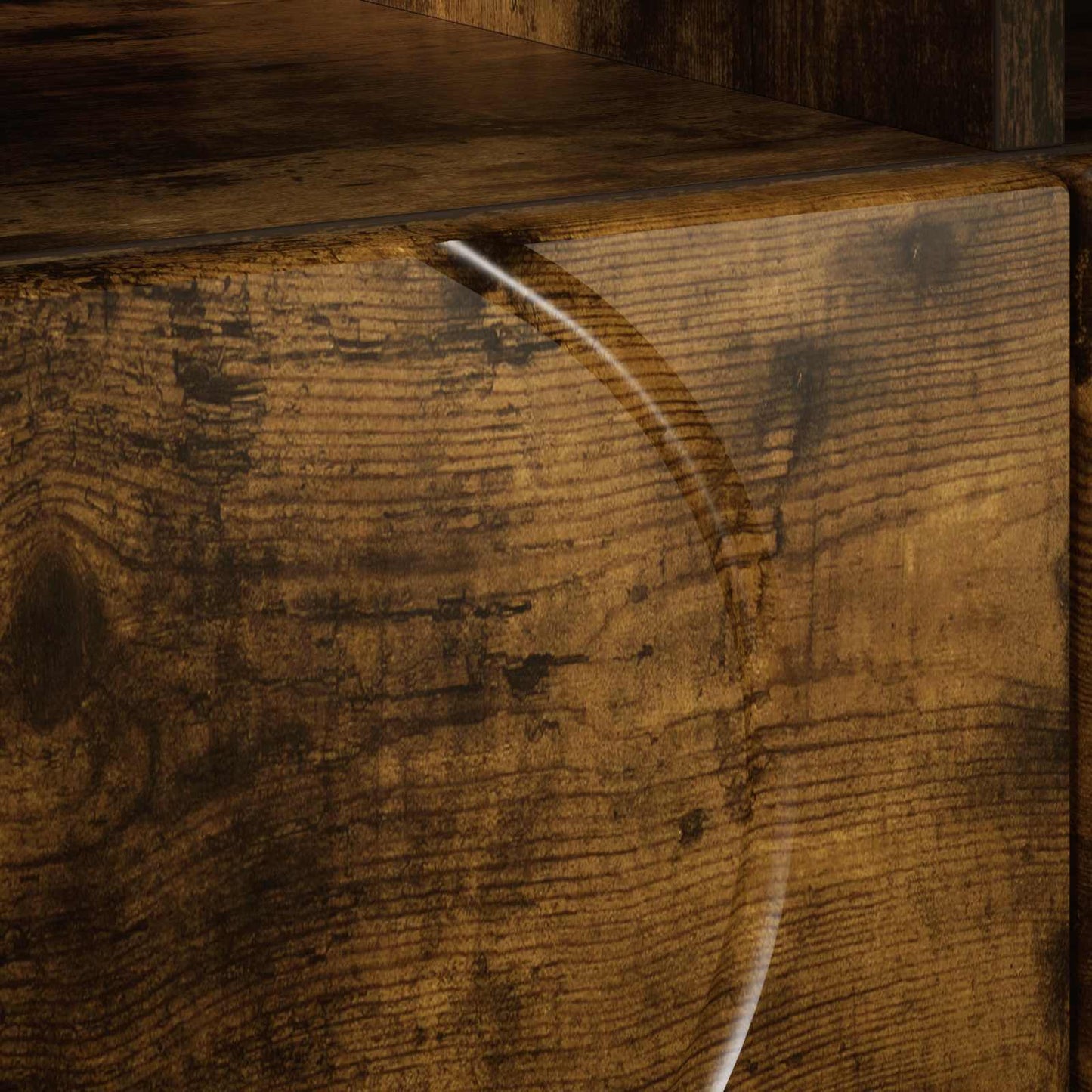 vidaXL TV Stand 90 x 34.5 x 40 cm Smoked Oak Engineered Wood