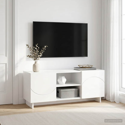 vidaXL TV Stand 90 x 34.5 x 40 cm White Engineered Wood
