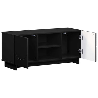 vidaXL TV Stand 90 x 34.5 x 40 cm Black Engineered Wood