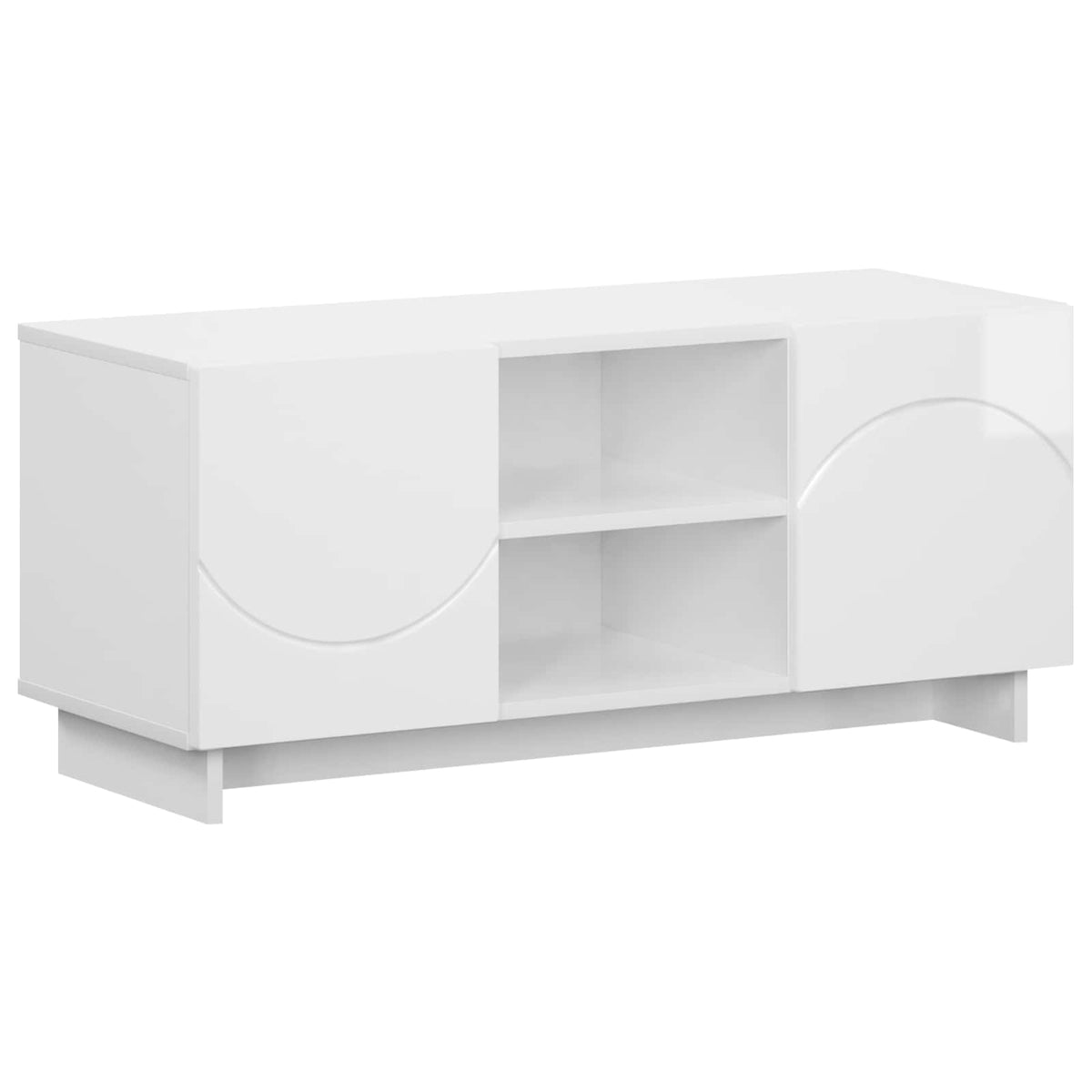 vidaXL TV Stand 90 x 34.5 x 40 cm High Gloss White Engineered Wood