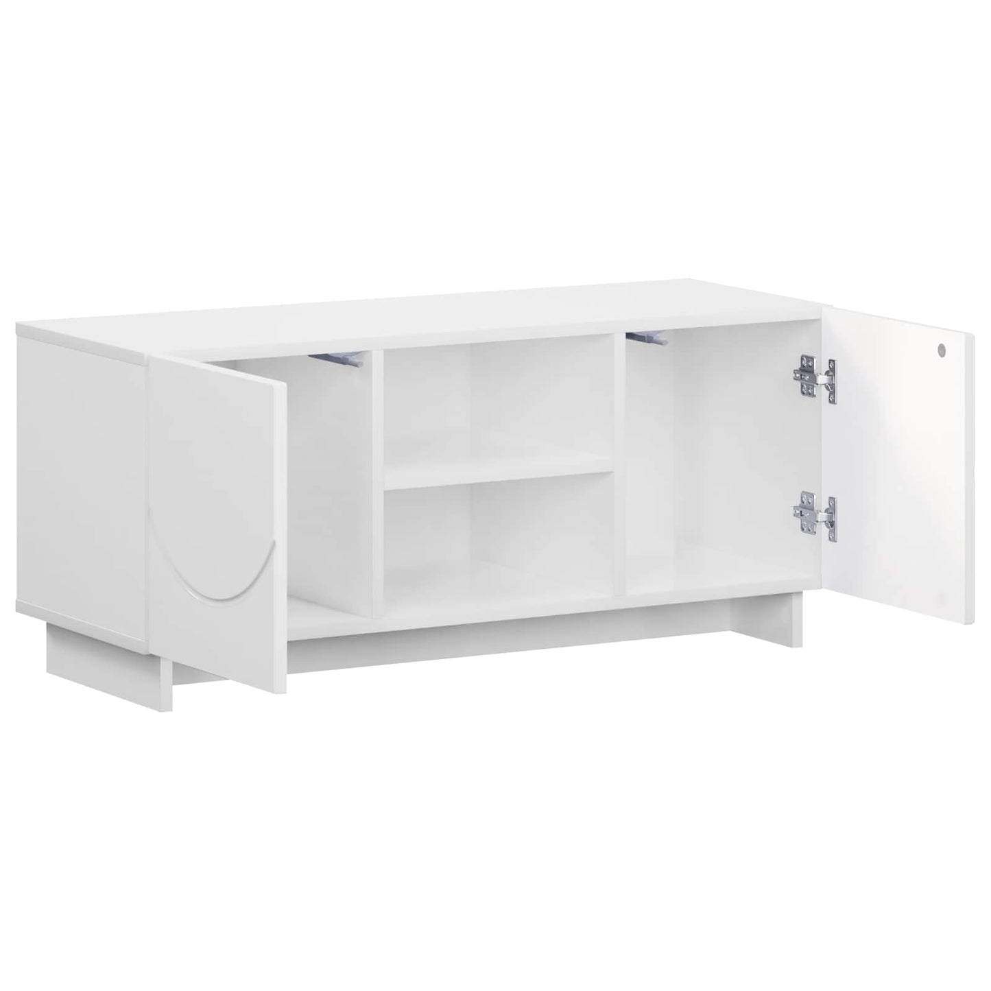 vidaXL TV Stand 90 x 34.5 x 40 cm High Gloss White Engineered Wood