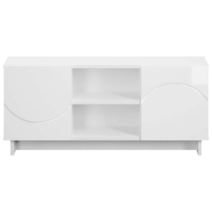 vidaXL TV Stand 90 x 34.5 x 40 cm High Gloss White Engineered Wood