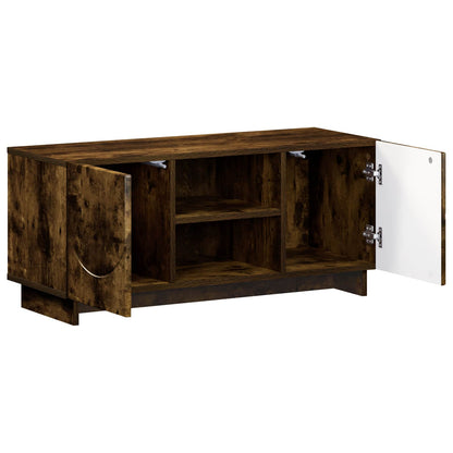 vidaXL TV Stand 90 x 34.5 x 40 cm Smoked Oak Engineered Wood