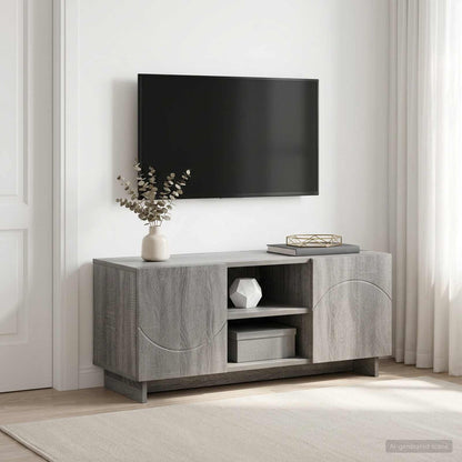 vidaXL TV Stand 90 x 34.5 x 40 cm Grey Sonoma Engineered Wood