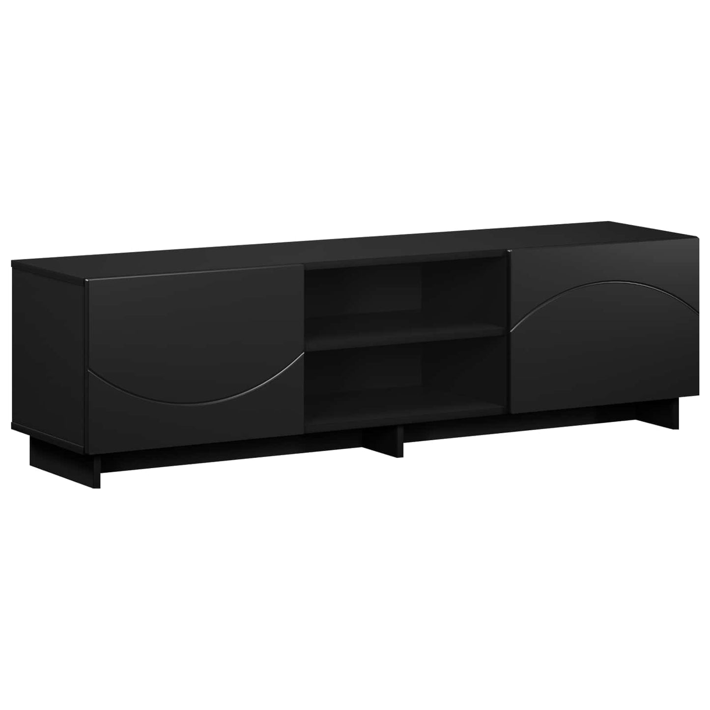 vidaXL TV Stand 140 x 34.5 x 40 cm Black Engineered Wood